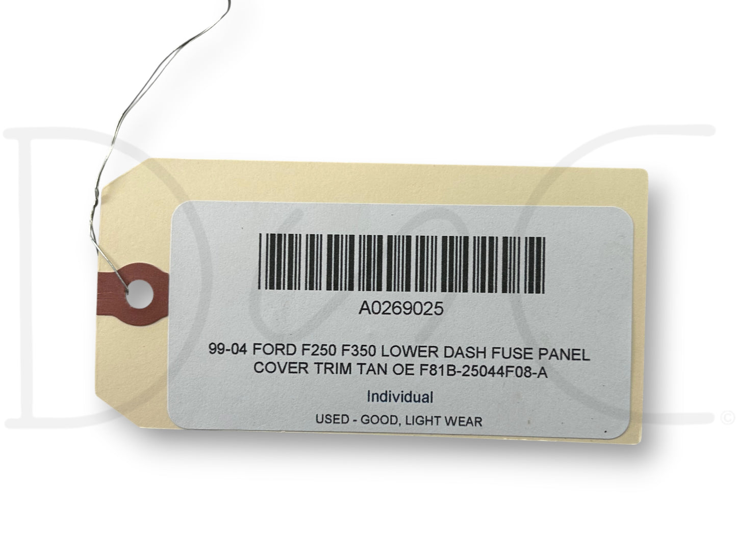 99-04 Ford F250 F350 Lower Dash Fuse Panel Cover Trim Tan OE F81B-25044F08-A