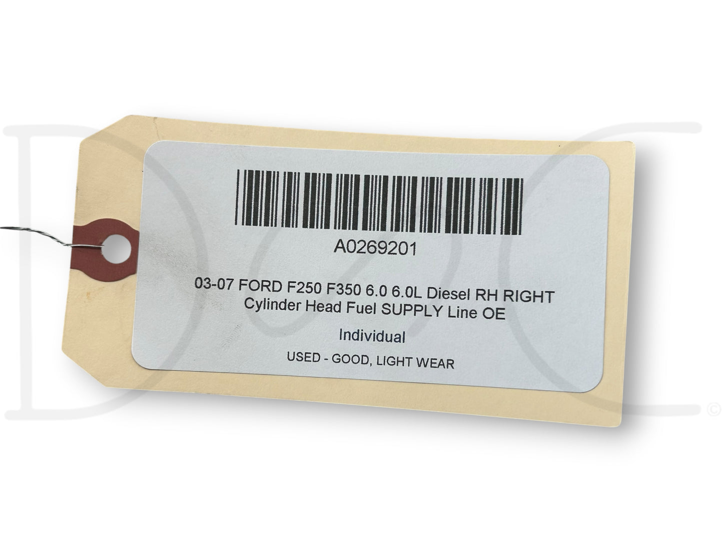 03-07 Ford F250 F350 6.0 6.0L Diesel RH Right Cylinder Head Fuel Supply Line OE