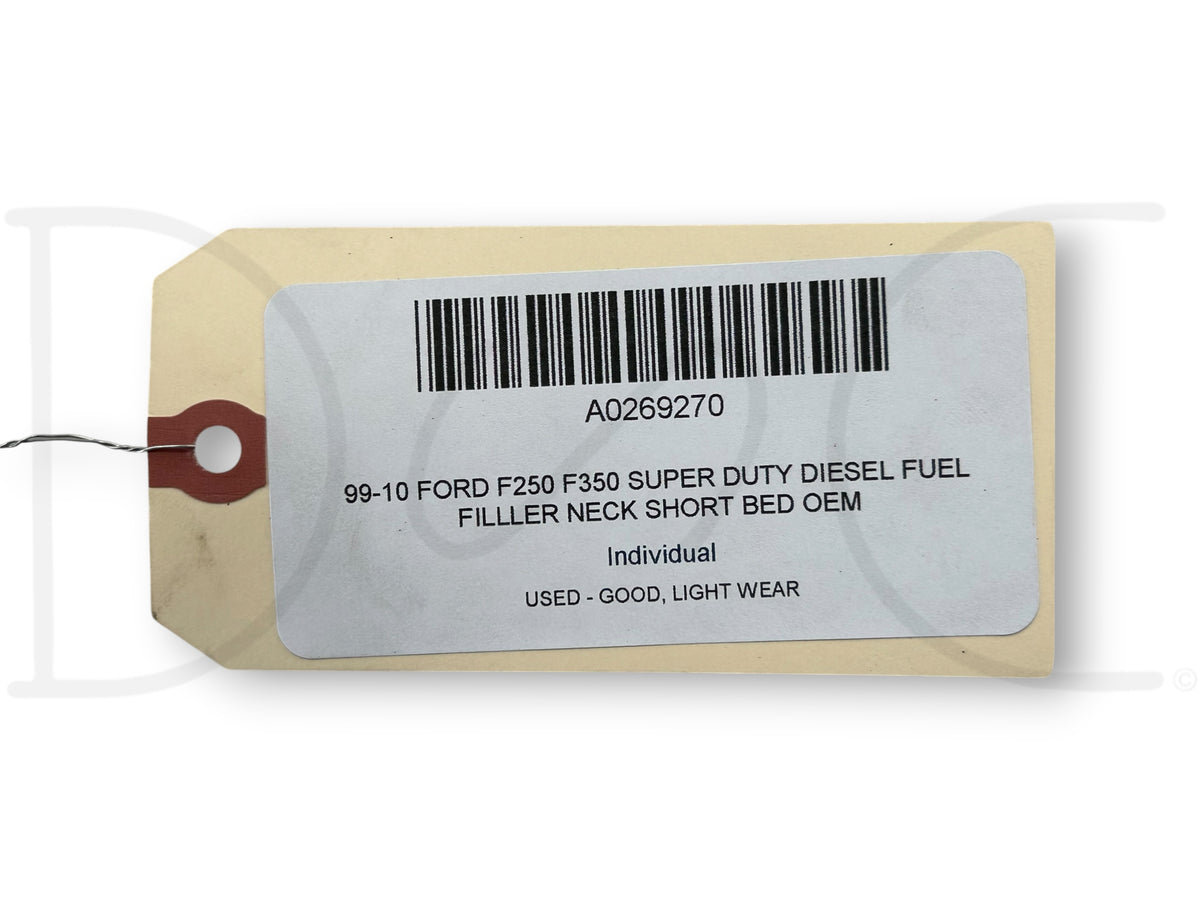 99-10 Ford F250 F350 Super Duty Diesel Fuel Filller Neck Short Bed OEM
