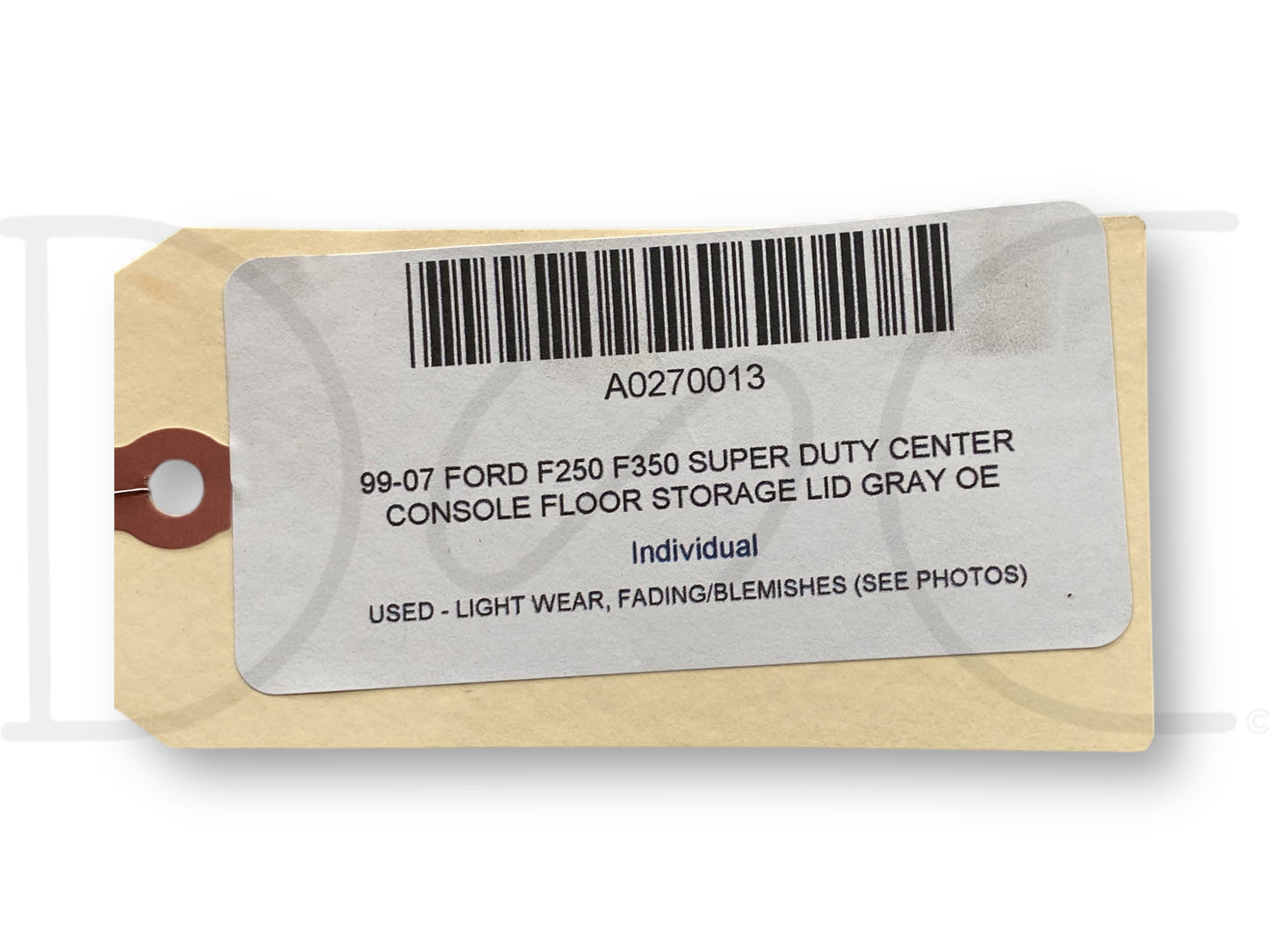 99-07 Ford F250 F350 Super Duty Center Console Floor Storage Lid Gray OE
