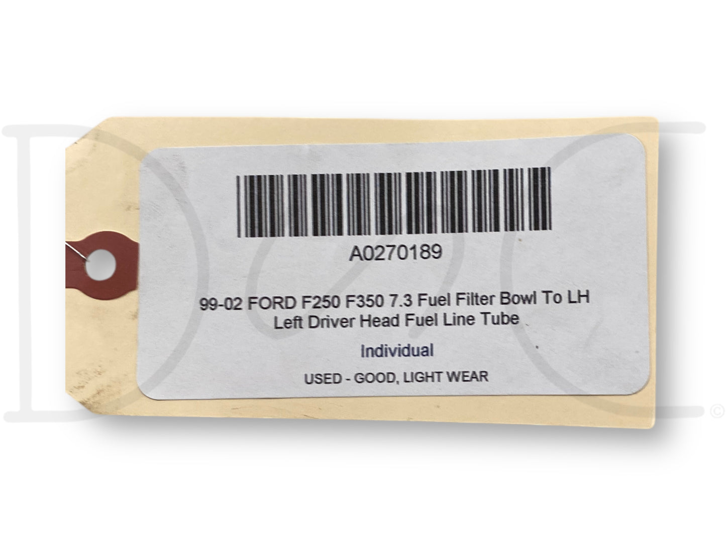 99-02 Ford F250 F350 7.3 Fuel Filter Bowl To LH Left Driver Head Fuel Line Tube