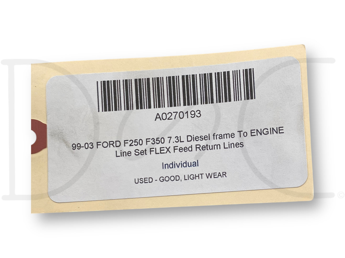 99-03 Ford F250 F350 7.3L Diesel Frame To Engine Line Set Flex Feed Return Lines