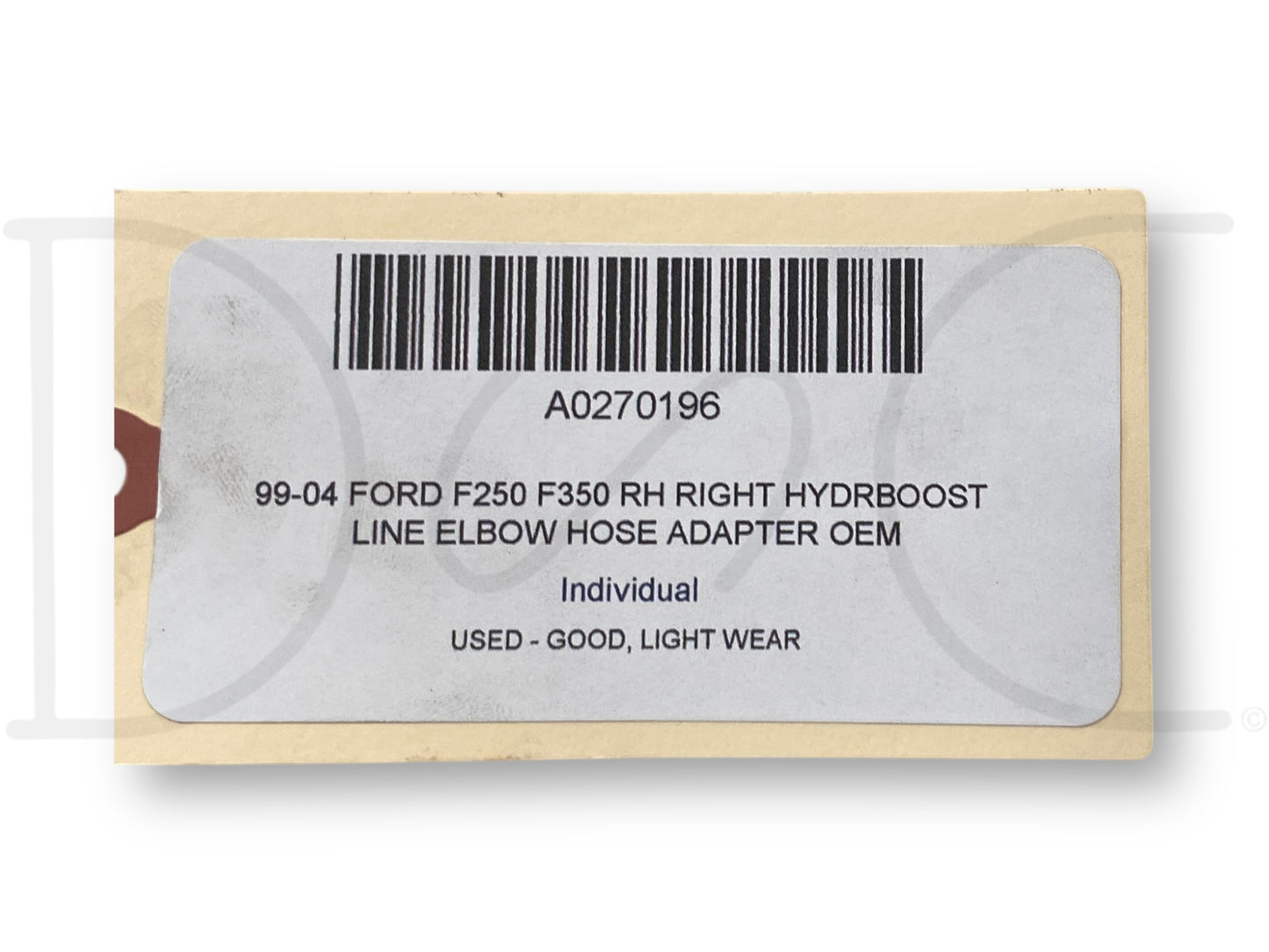 99-04 Ford F250 F350 RH Right Hydroboost Line Elbow Hose Adapter OEM