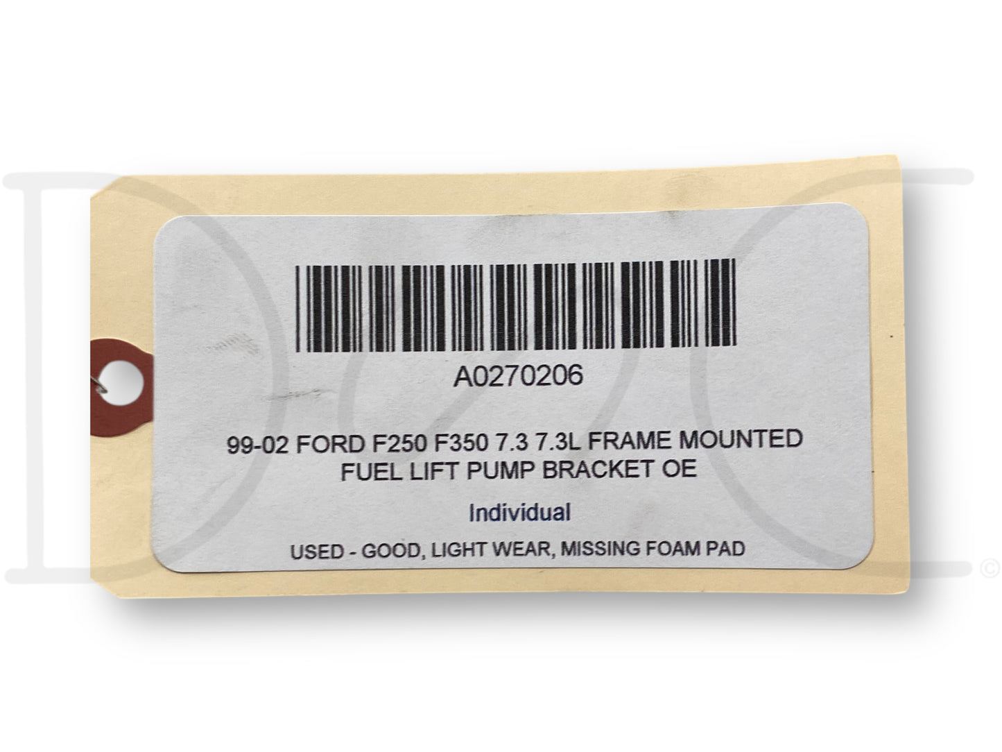 99-02 Ford F250 F350 7.3 7.3L Frame Mounted Fuel Lift Pump Bracket OE