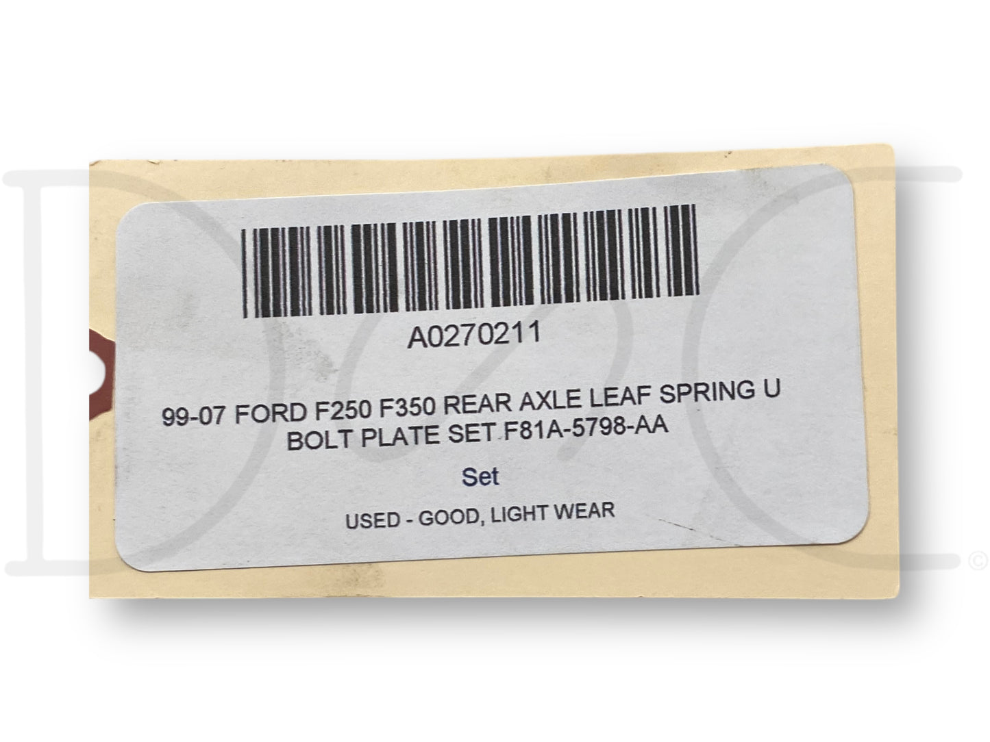 99-07 Ford F250 F350 Rear Axle Leaf Spring U Bolt Plate Set F81A-5798-Aa