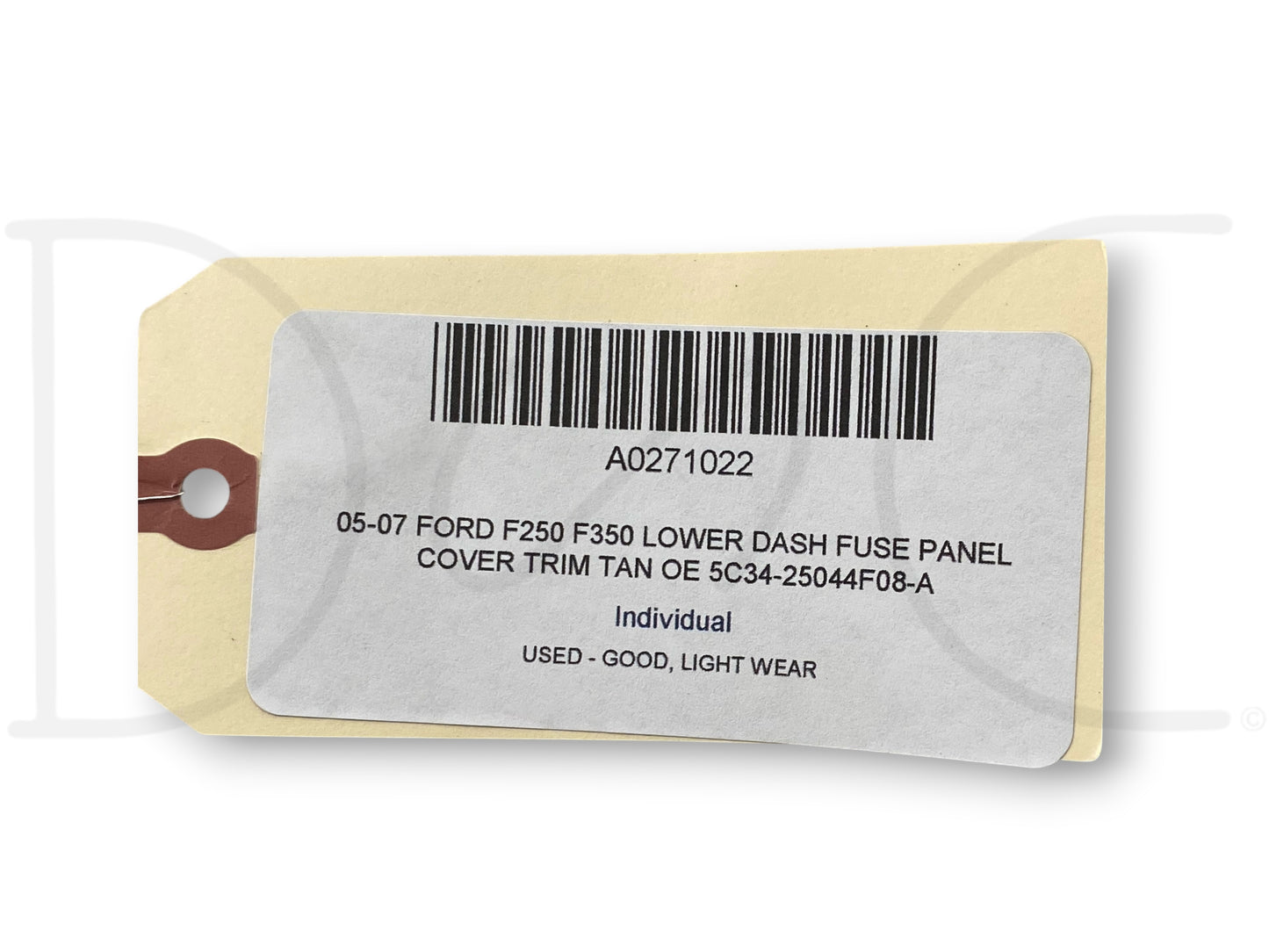 05-07 Ford F250 F350 Lower Dash Fuse Panel Cover Trim Tan OE 5C34-25044F08-A