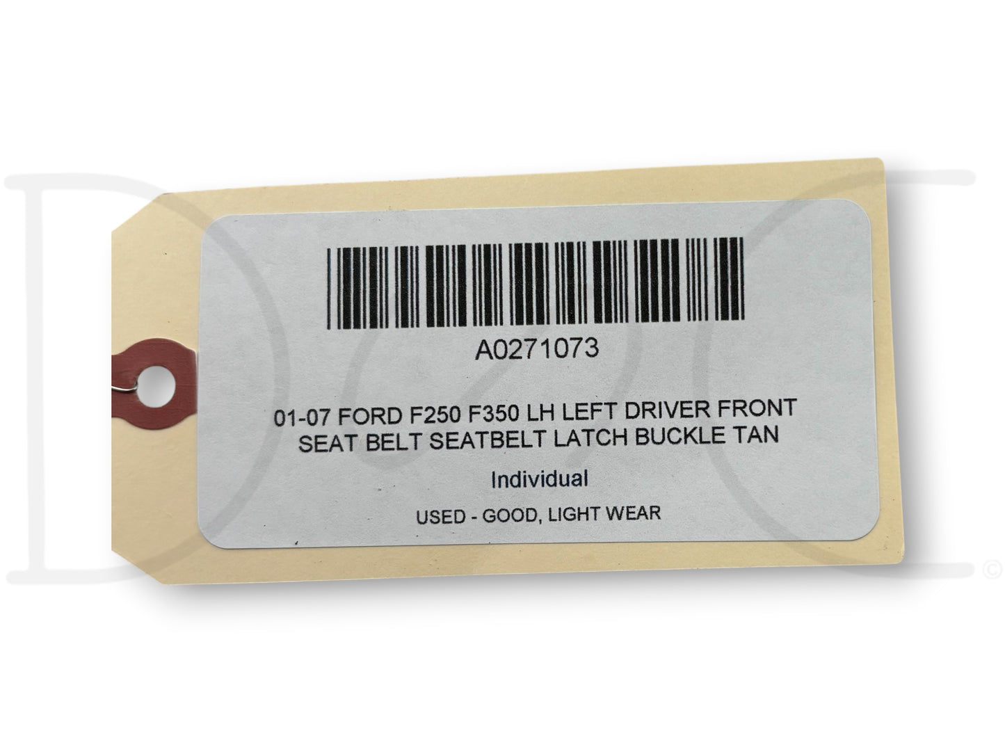 01-07 Ford F250 F350 LH Left Driver Front Seat Belt Seatbelt Latch Buckle Tan