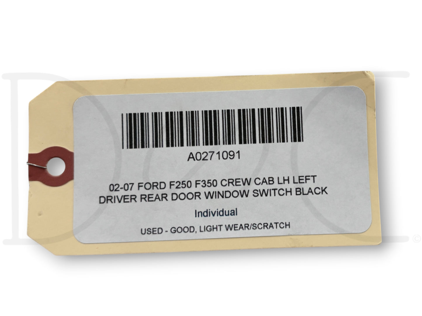 02-07 Ford F250 F350 Crew Cab LH Left Driver Rear Door Window Switch Black OEM