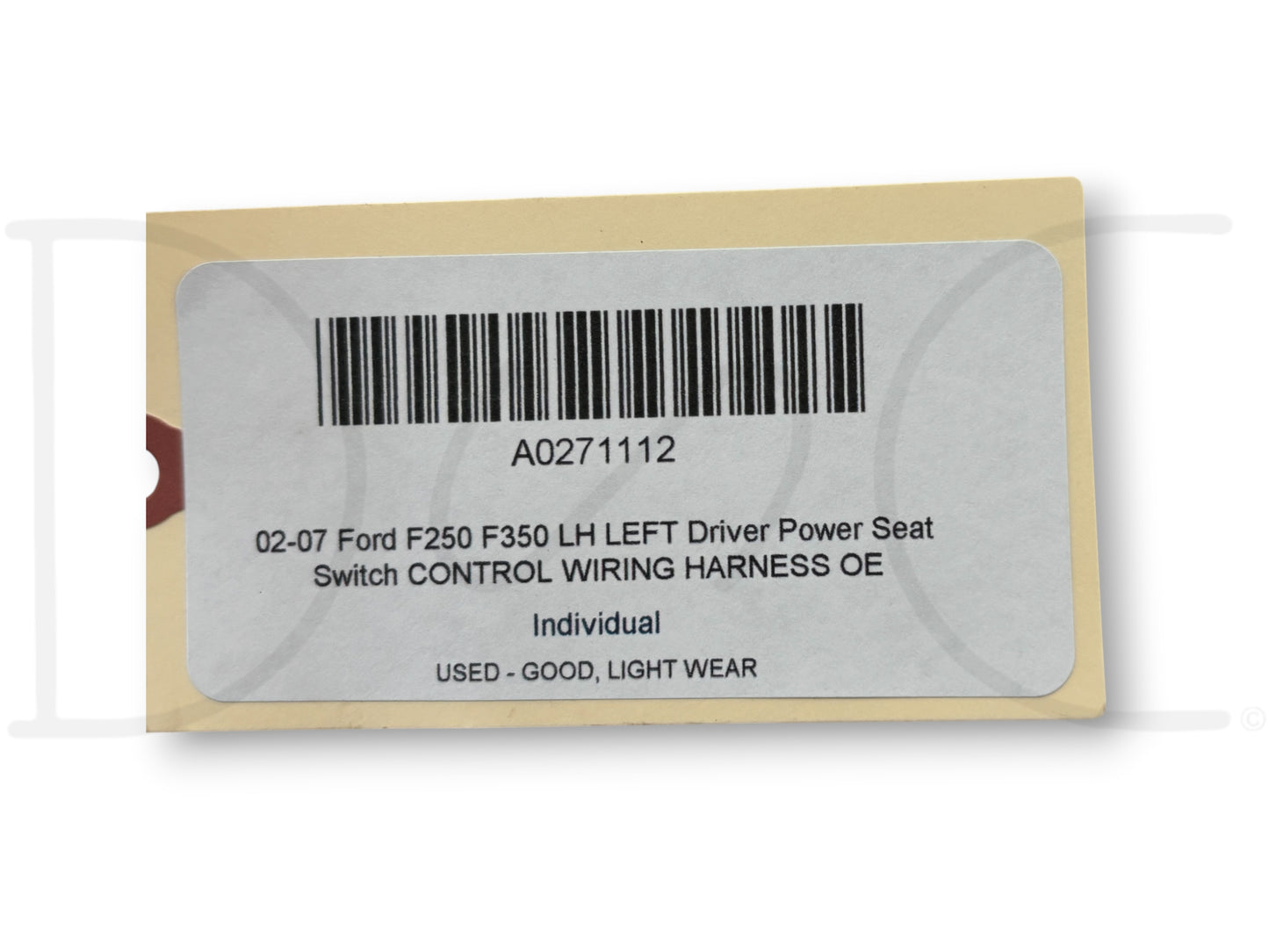 02-07 Ford F250 F350 LH Left Driver Power Seat Switch Control Wiring Harness OE
