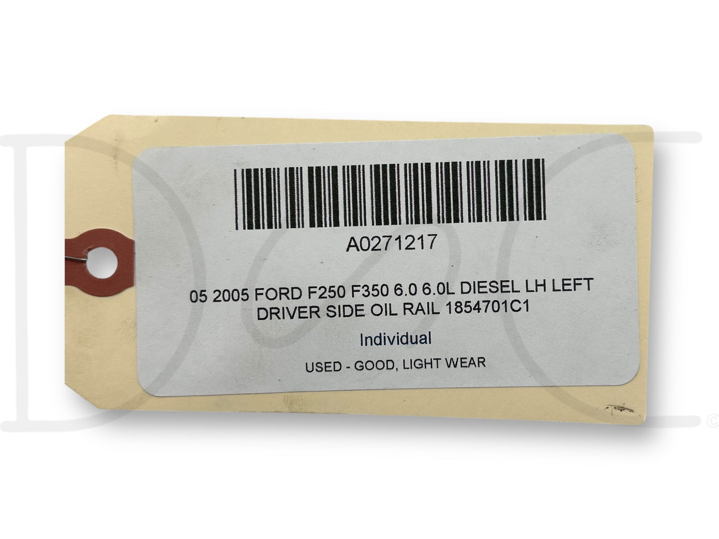 05 2005 Ford F250 F350 6.0 6.0L Diesel LH Left Driver Side Oil Rail 1854701C1