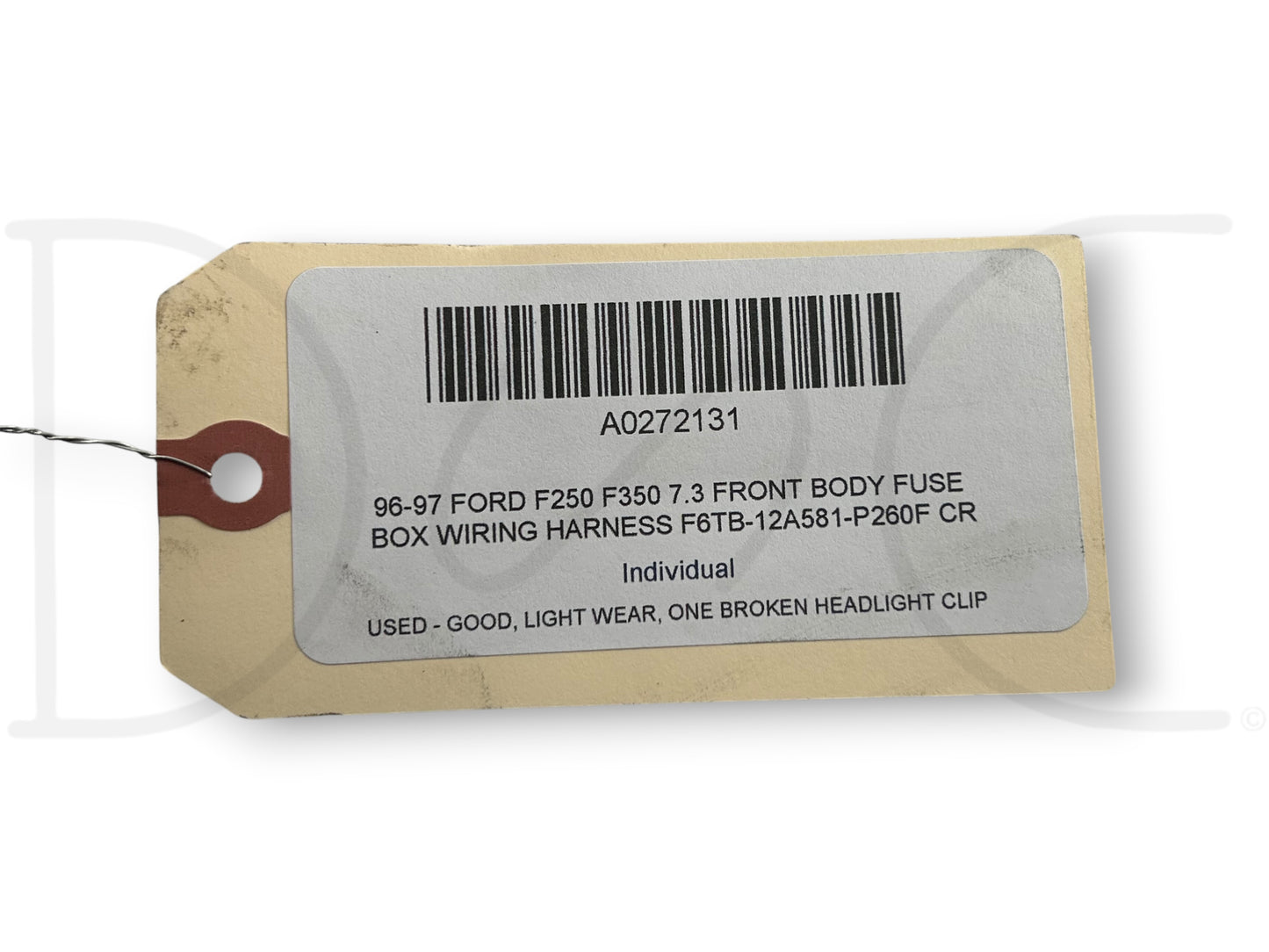 96-97 Ford F250 F350 7.3 Front Body Fuse Box Wiring Harness F6Tb-12A581-P260F Cr