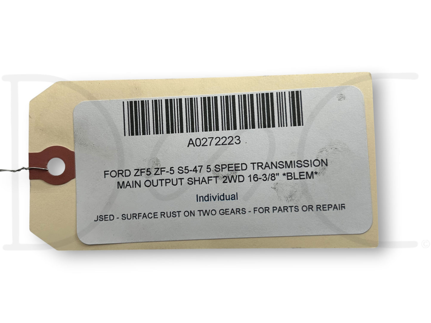 Ford ZF5 ZF-5 S5-47 5 Speed Transmission Main Output Shaft 2WD 16-3/8" *Blem*
