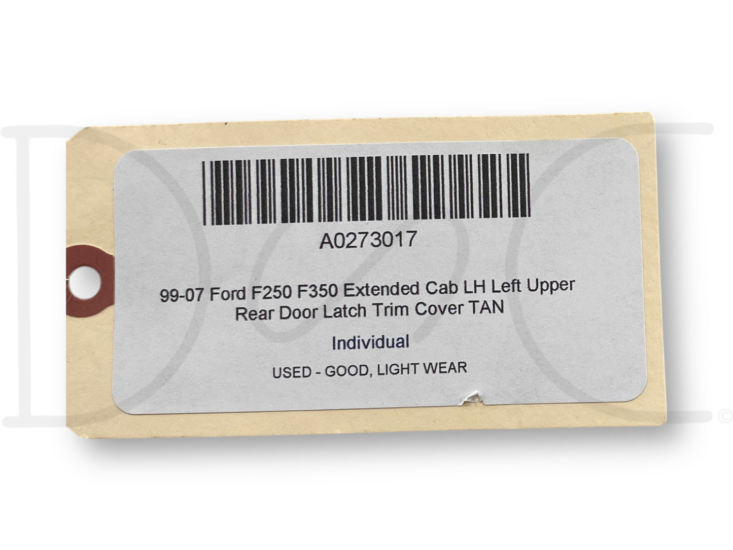 99-07 Ford F250 F350 Extended Cab LH Left Upper Rear Door Latch Trim Cover Tan
