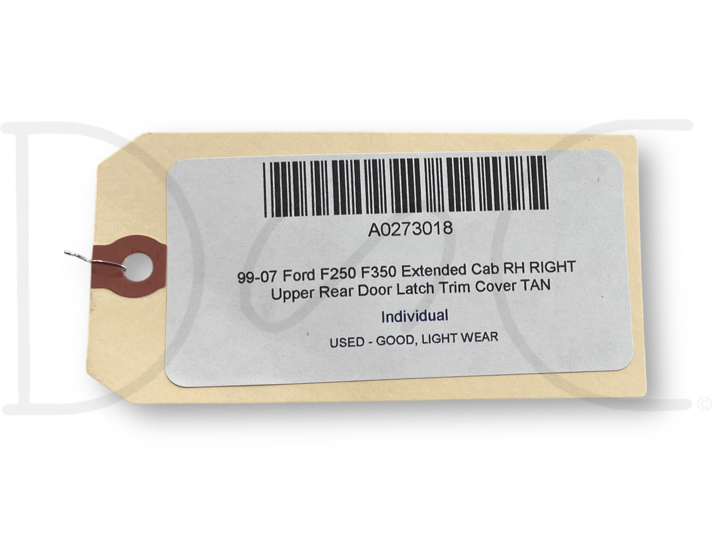 99-07 Ford F250 F350 Extended Cab RH Right Upper Rear Door Latch Trim Cover Tan