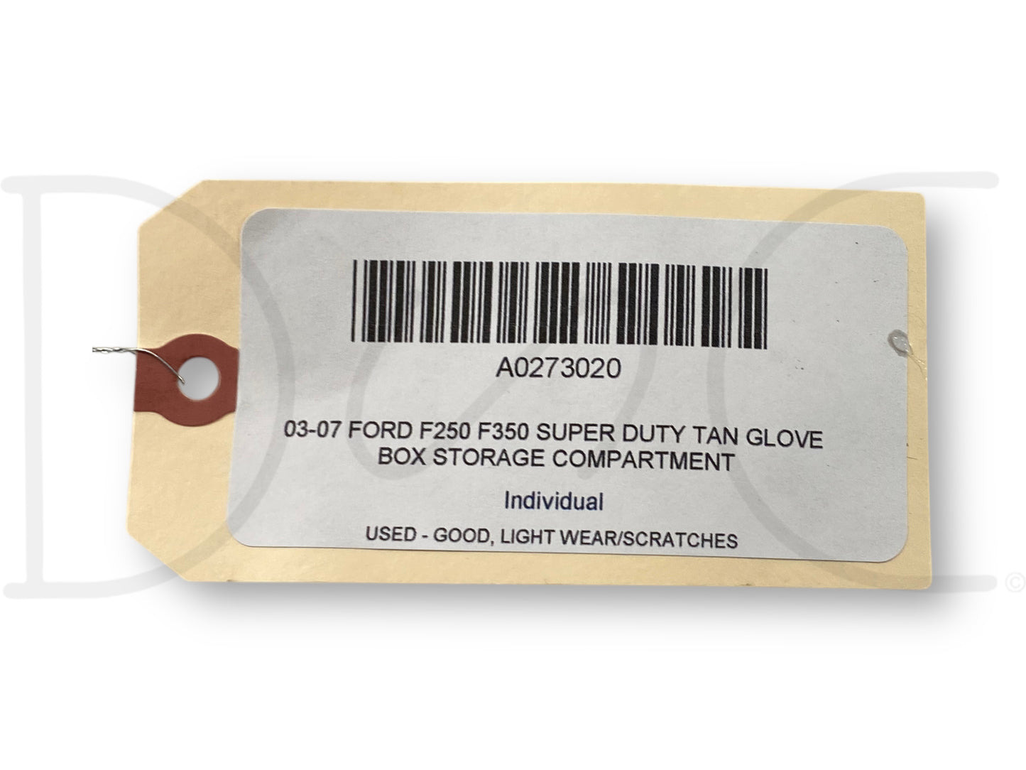 03-07 Ford F250 F350 Super Duty Tan Glove Box Storage Compartment