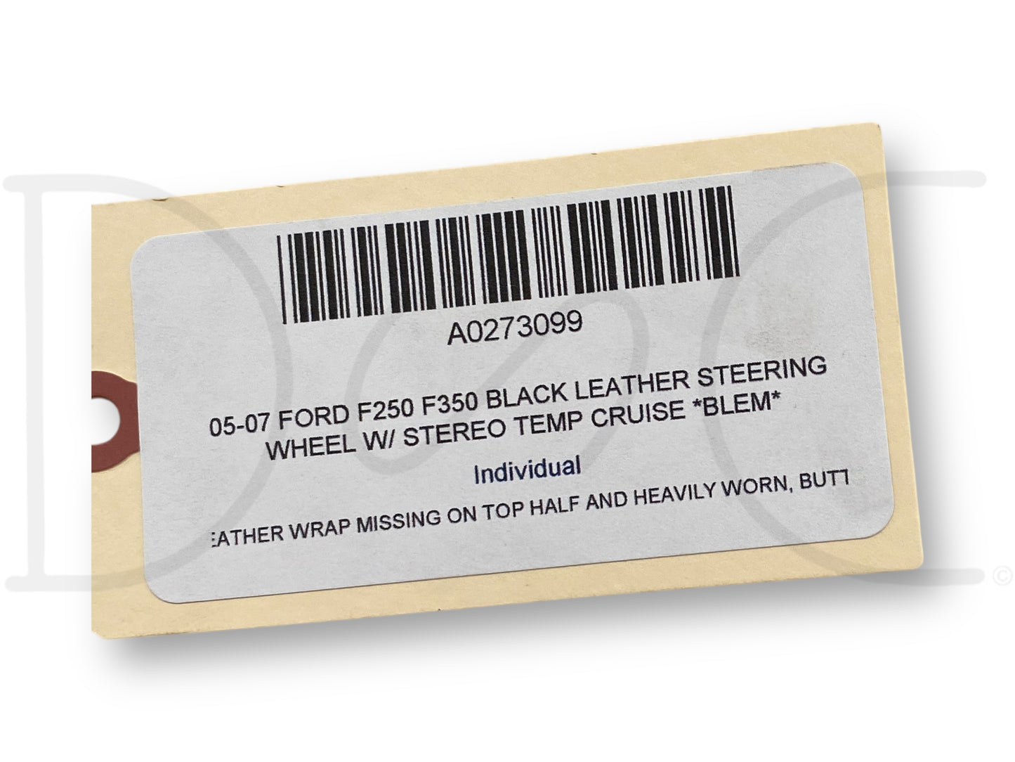 05-07 Ford F250 F350 Black Leather Steering Wheel W/ Stereo Temp Cruise *Blem*