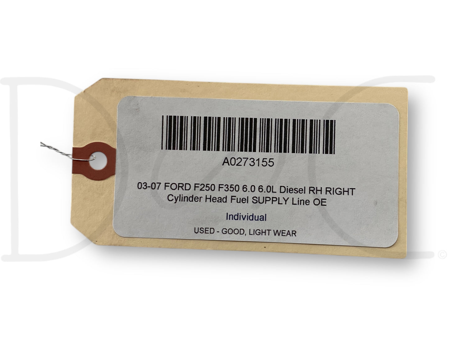 03-07 Ford F250 F350 6.0 6.0L Diesel RH Right Cylinder Head Fuel Supply Line OE