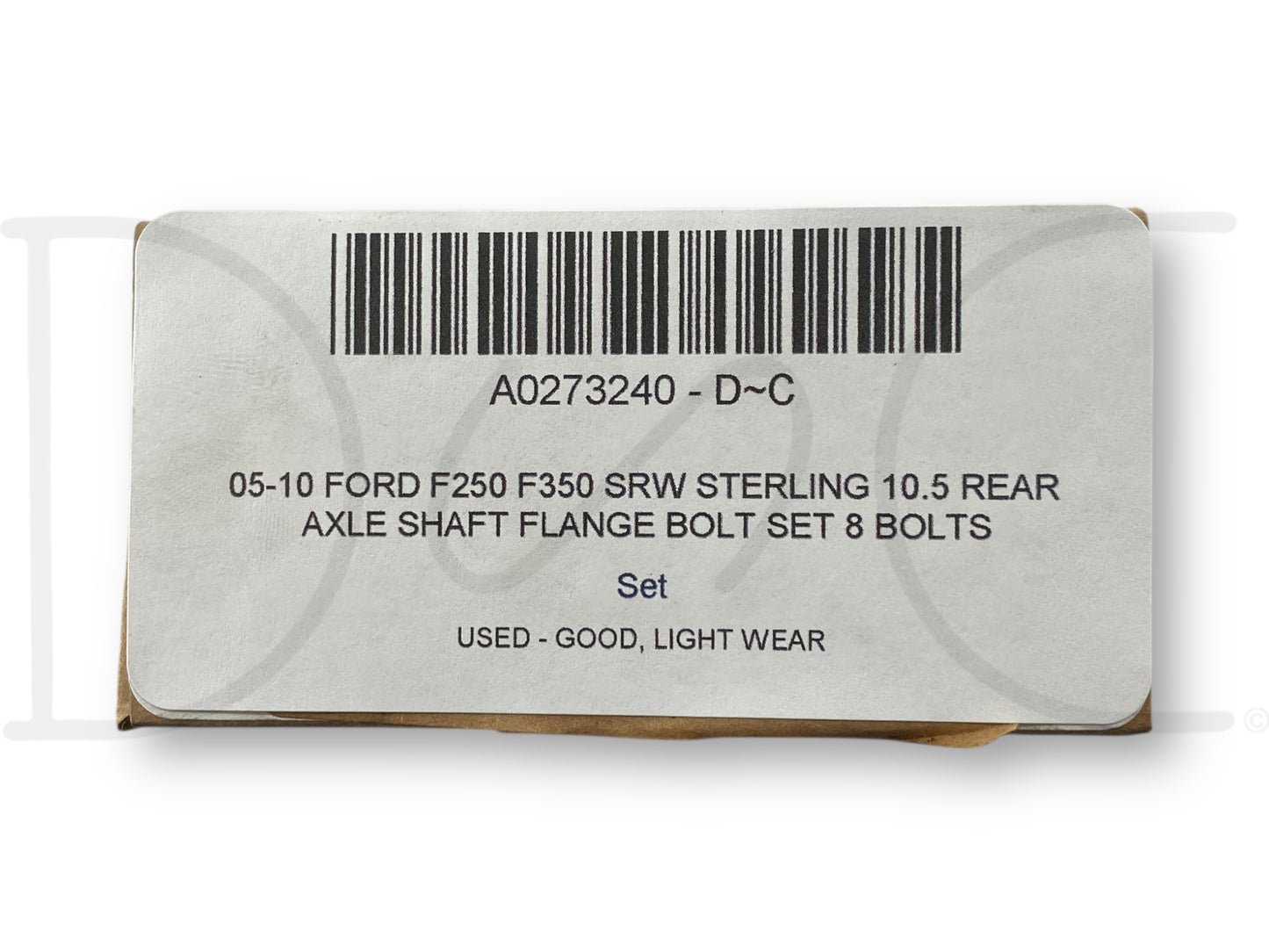 05-10 Ford F250 F350 SRW Sterling 10.5 Rear Axle Shaft Flange Bolt Set 8 Bolts