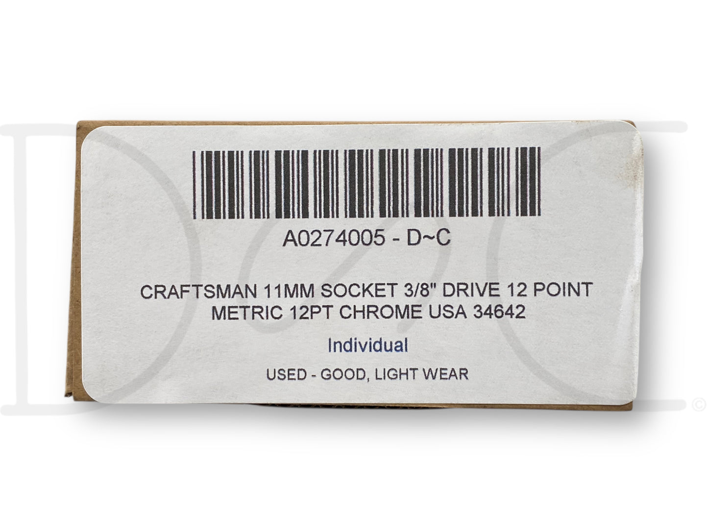 Craftsman 11MM Socket 3/8" Drive 12 Point Metric 12Pt Chrome USA 34642