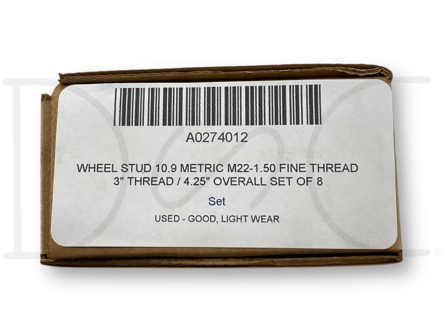 Wheel Stud 10.9 Metric M22-1.50 Fine Thread 3" Thread / 4.25" Overall Set Of 8