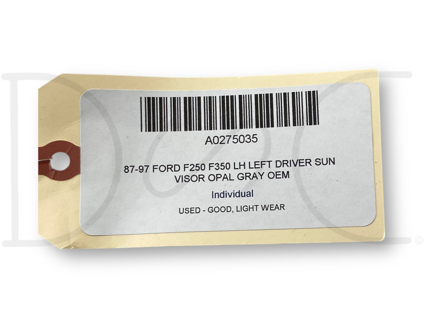 87-97 Ford F250 F350 LH Left Driver Sun Visor Opal Gray OEM