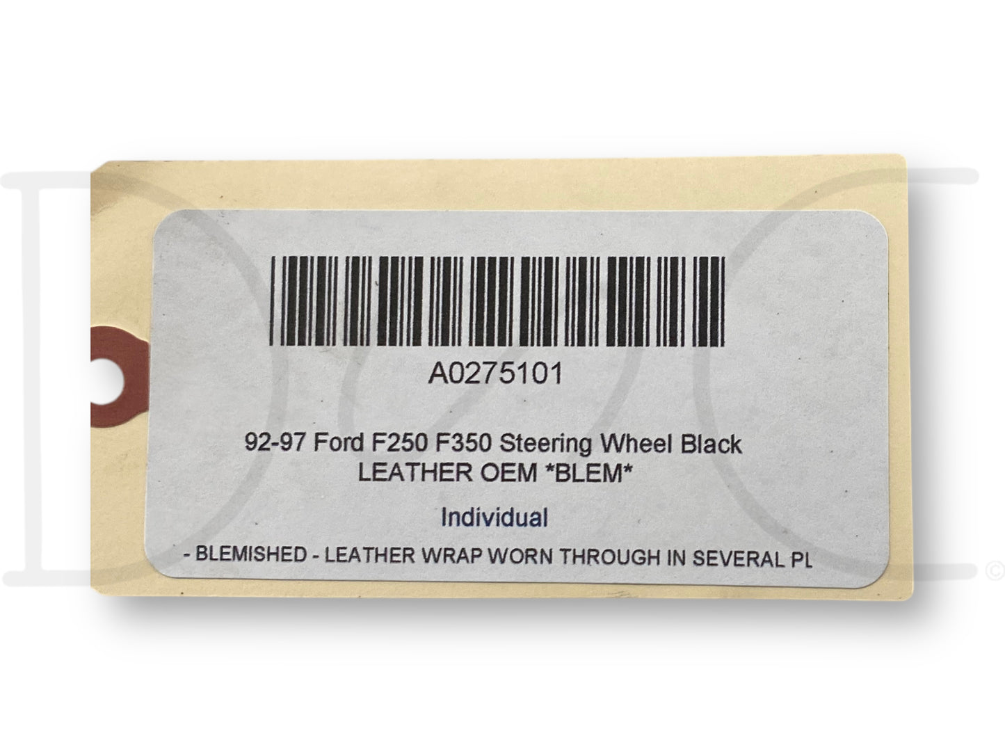 92-97 Ford F250 F350 Steering Wheel Black Leather OEM *Blem*