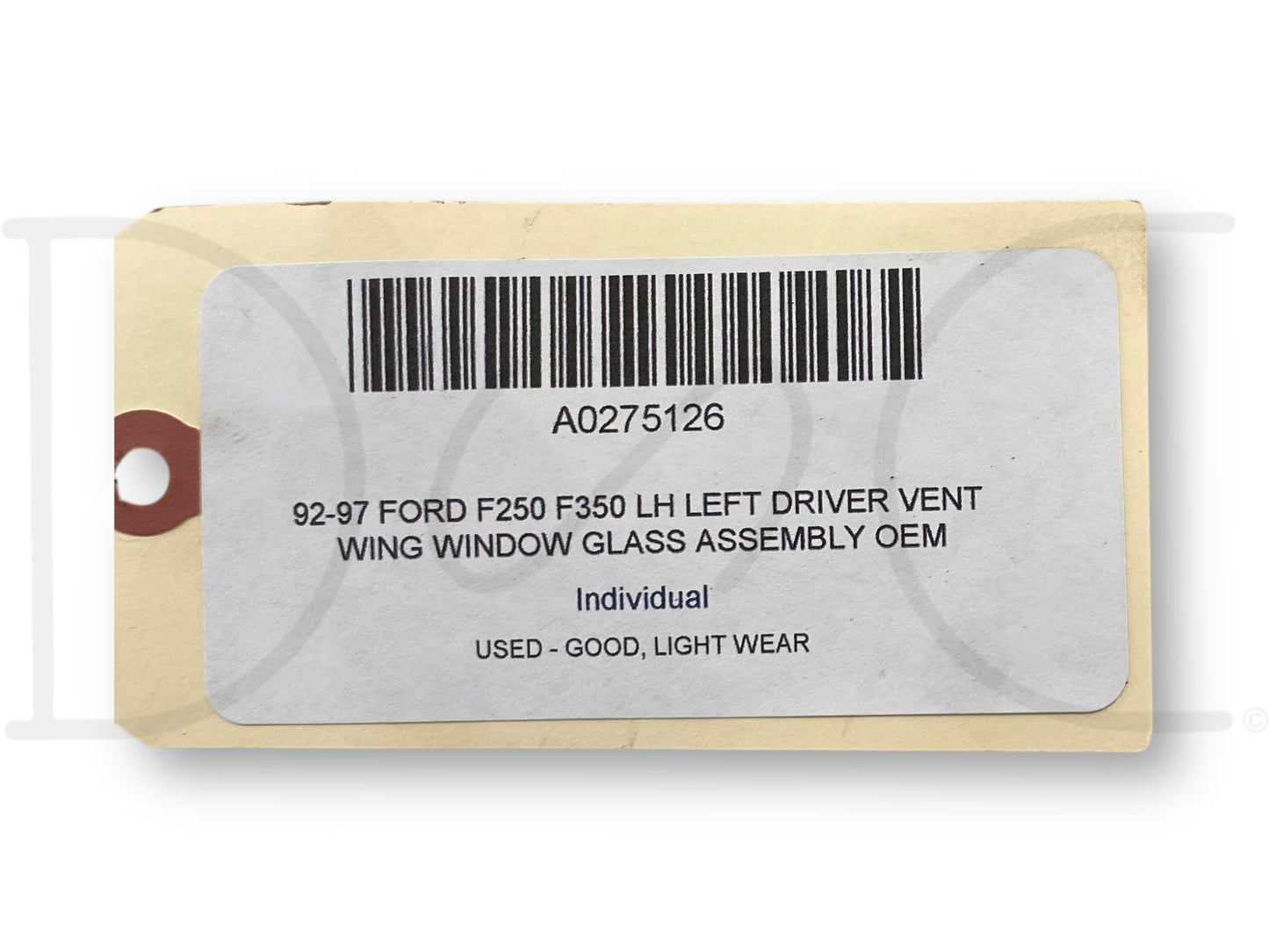 92-97 Ford F250 F350 LH Left Driver Vent Wing Window Glass Assembly OEM