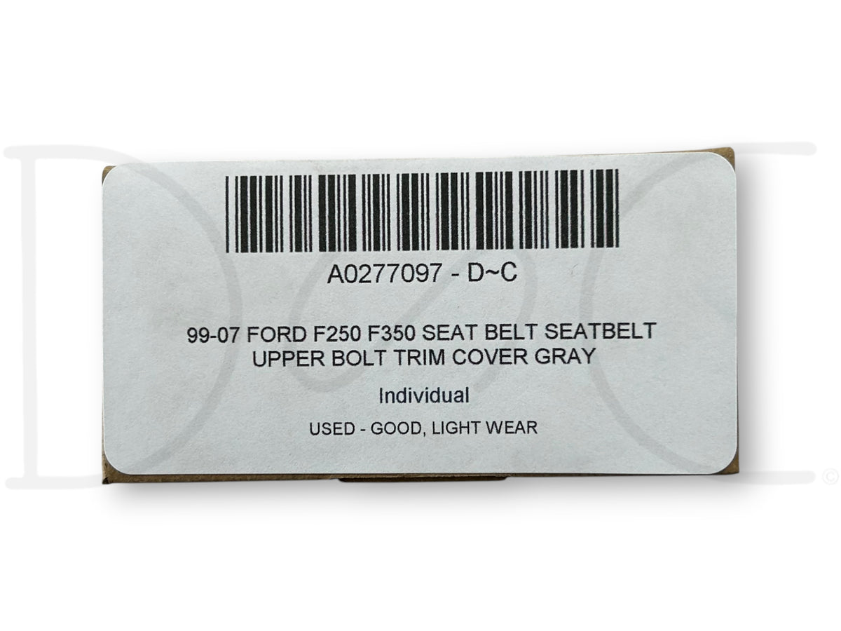 99-07 Ford F250 F350 Seat Belt Seatbelt Upper Bolt Trim Cover Gray