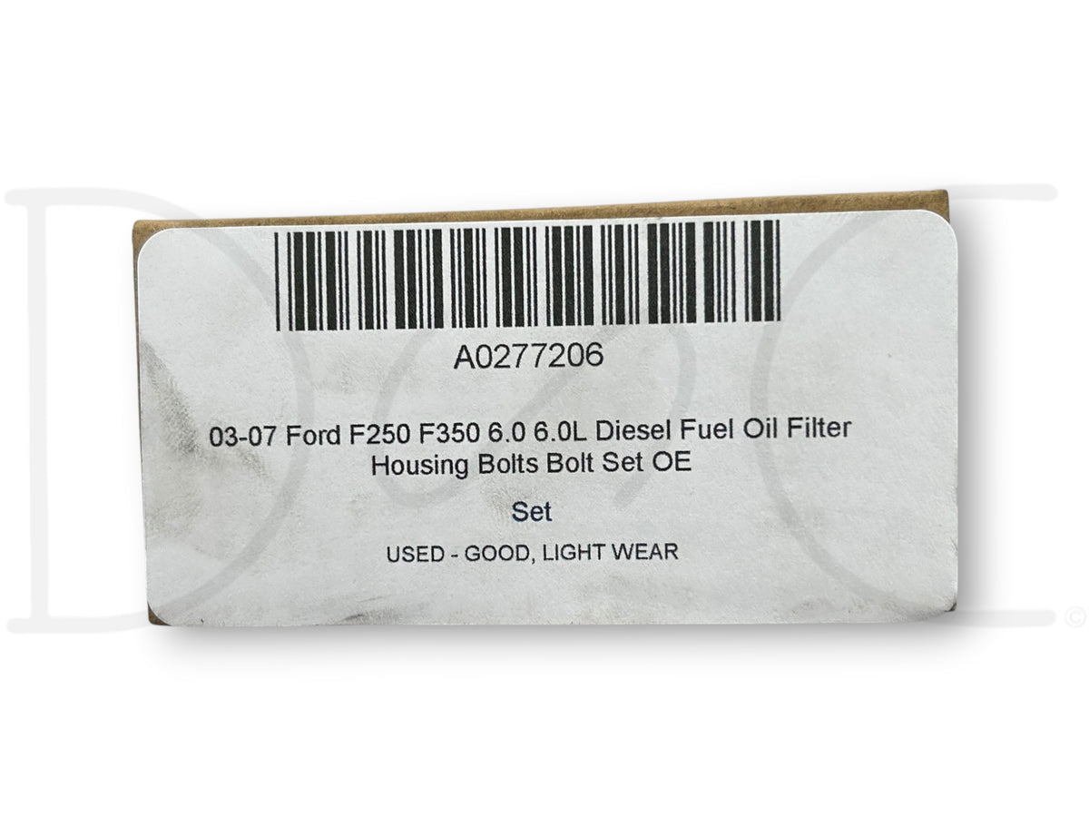 03-07 Ford F250 F350 6.0 6.0L Diesel Fuel Oil Filter Housing Bolts Bolt Set OE