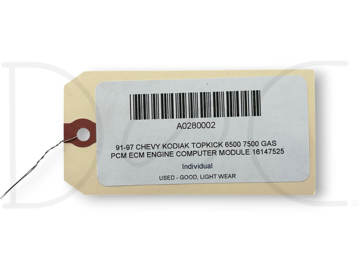 91-97 Chevy Kodiak Topkick 6500 7500 Gas PCM ECM Engine Computer Module 16147525