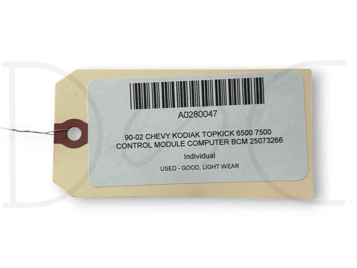 90-02 Chevy Kodiak Topkick 6500 7500 Control Module Computer BCM 25073266