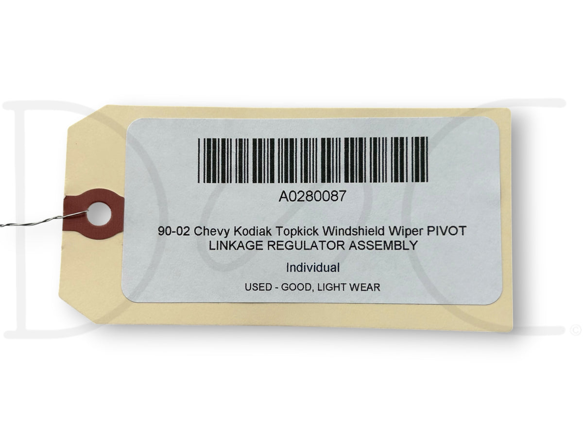 90-02 Chevy Kodiak Topkick Windshield Wiper Pivot Linkage Regulator Assembly