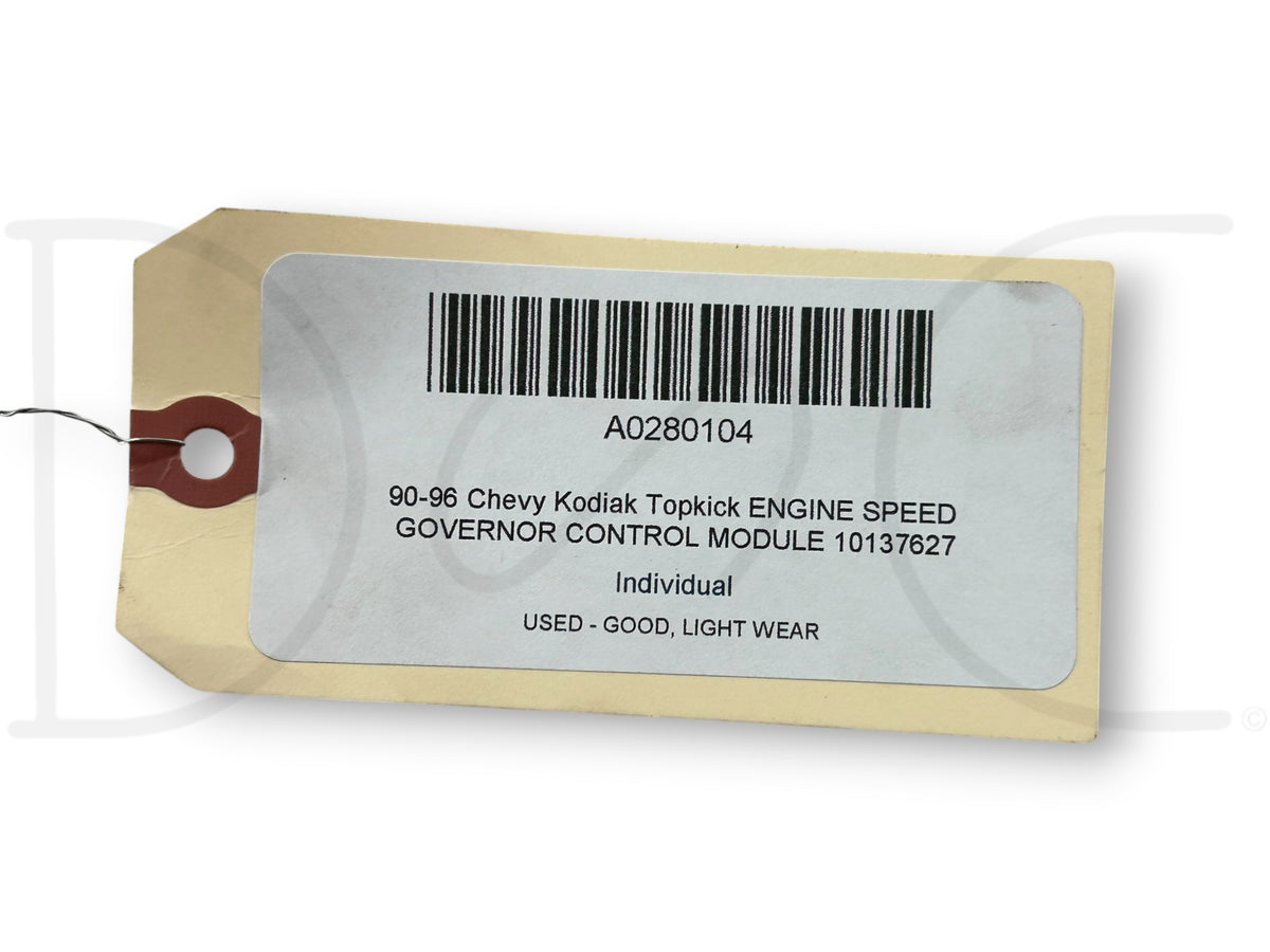 90-96 Chevy Kodiak Topkick Engine Speed Governor Control Module 10137627