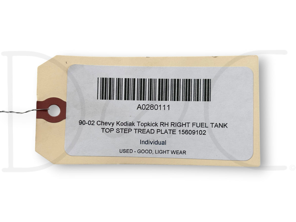 90-02 Chevy Kodiak Topkick RH Right Fuel Tank Top Step Tread Plate 15609102
