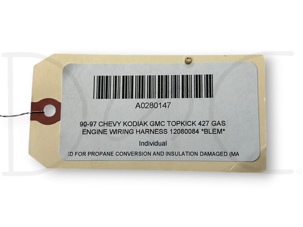 90-97 Chevy Kodiak GMC Topkick 427 Gas Engine Wiring Harness 12080084 *Blem*