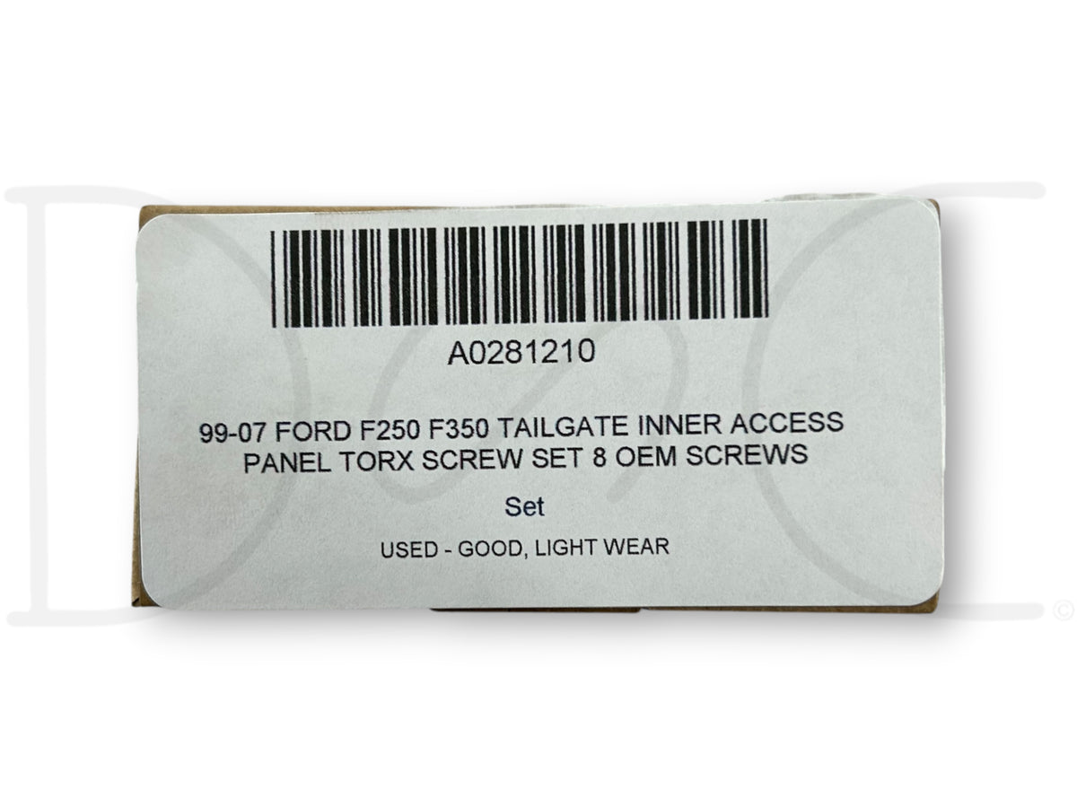 99-07 Ford F250 F350 Tailgate Inner Access Panel Torx Screw Set 8 OEM Screws