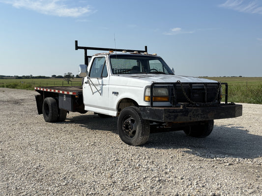 92-97 Ford F250 F350 Hood Y0 White