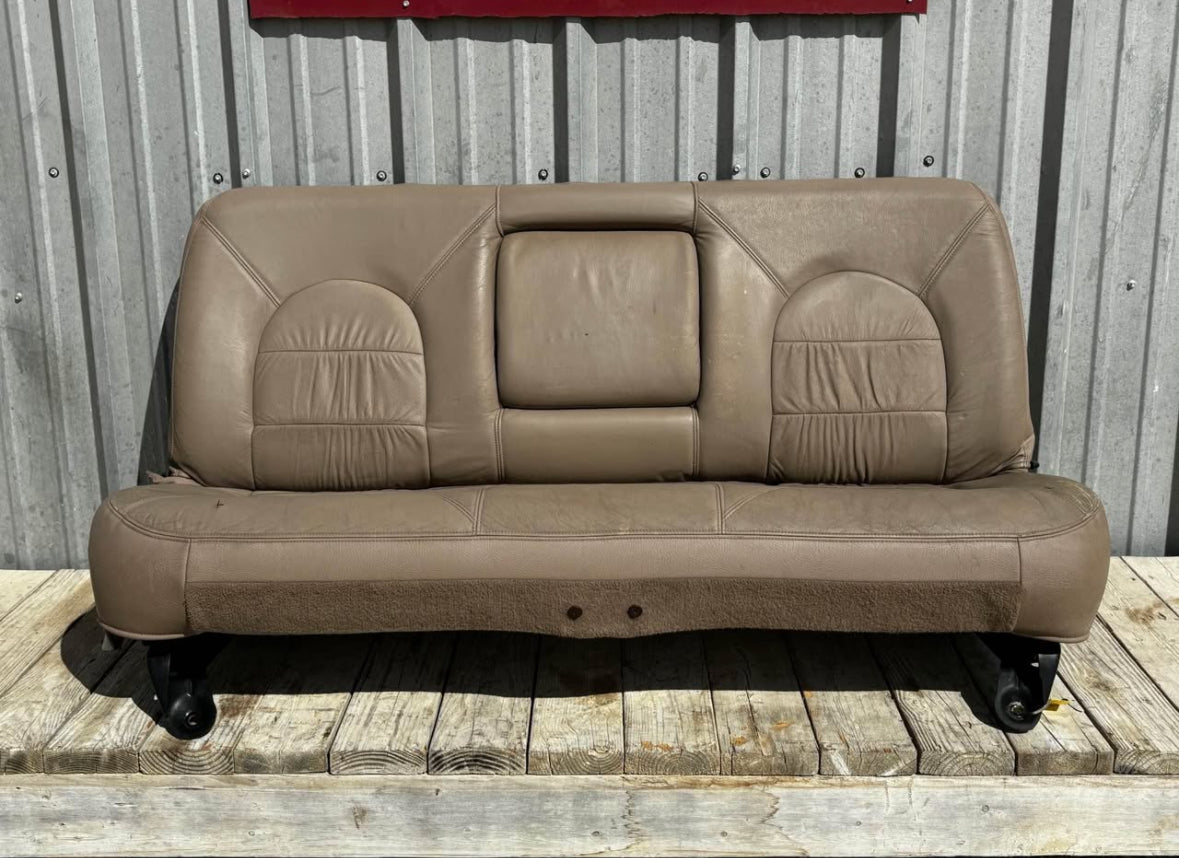 99-04 Ford F250 F350 Crew Cab Rear Bench Seat Tan Leather