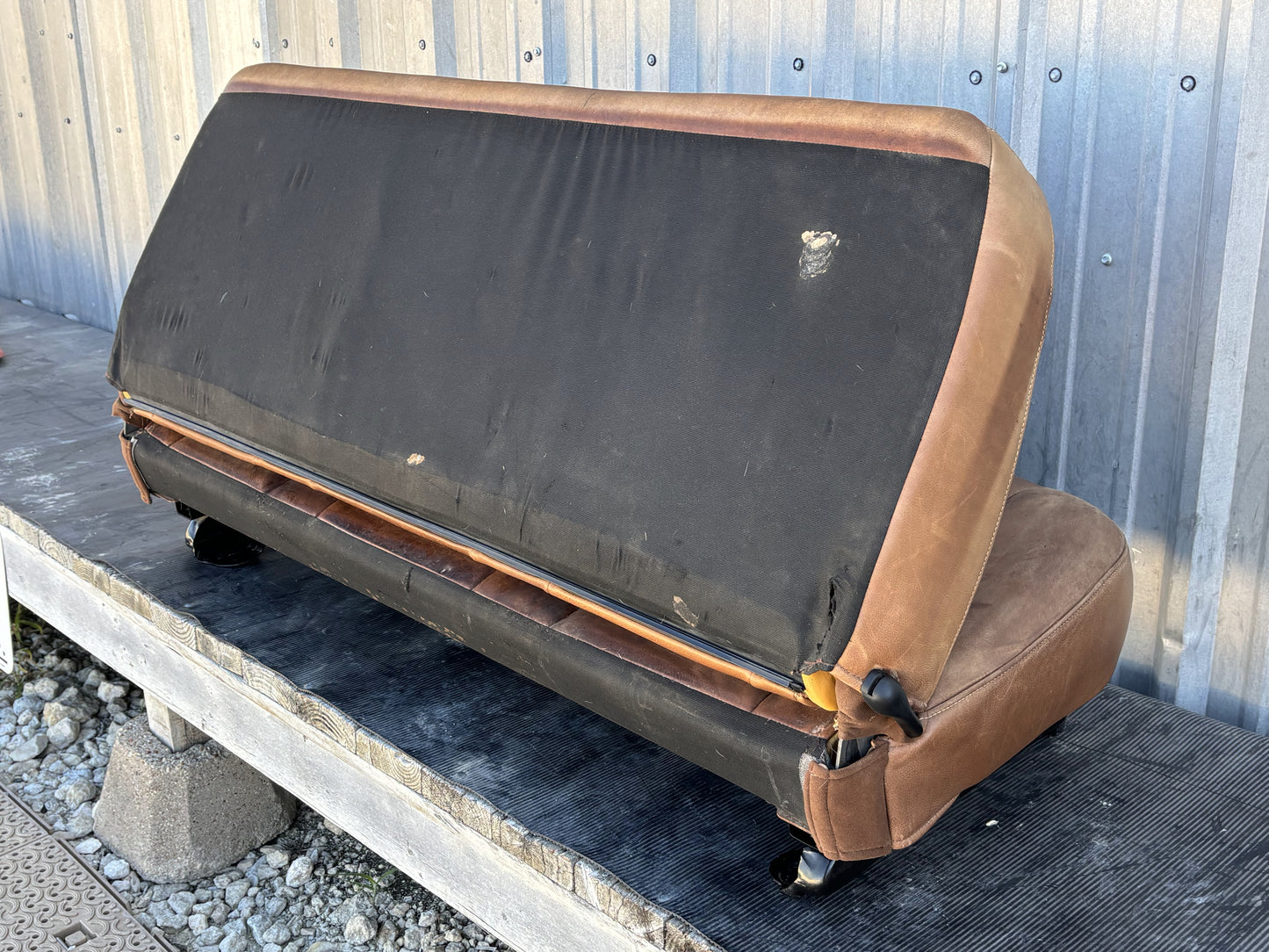03-04 Ford F250 F350 King Ranch Leather Crew Cab Rear Back Bench Seat OEM