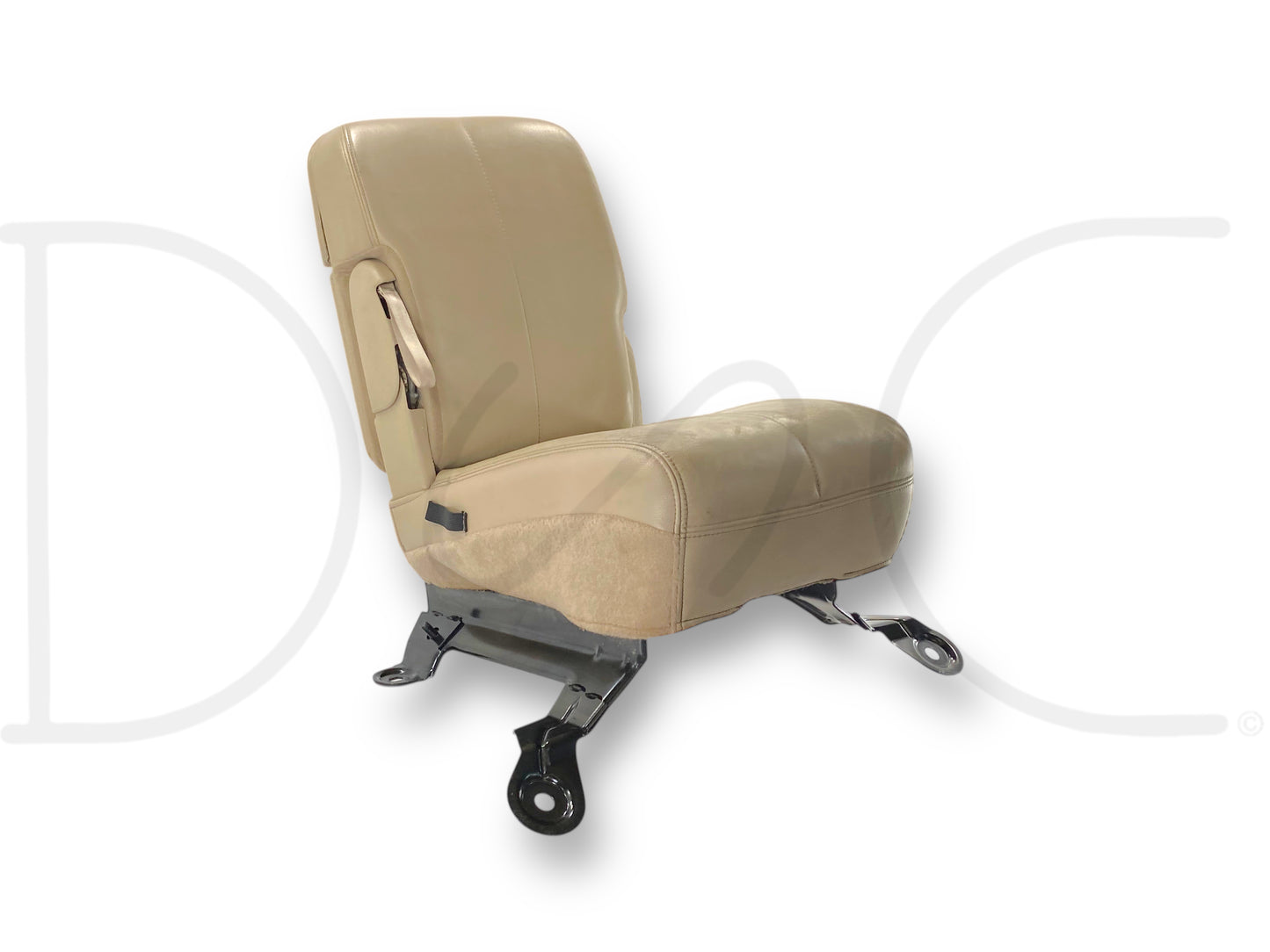 99-07 Ford F250 F350 Front Center Console Jump Seat Tan Leather OEM *Blem*