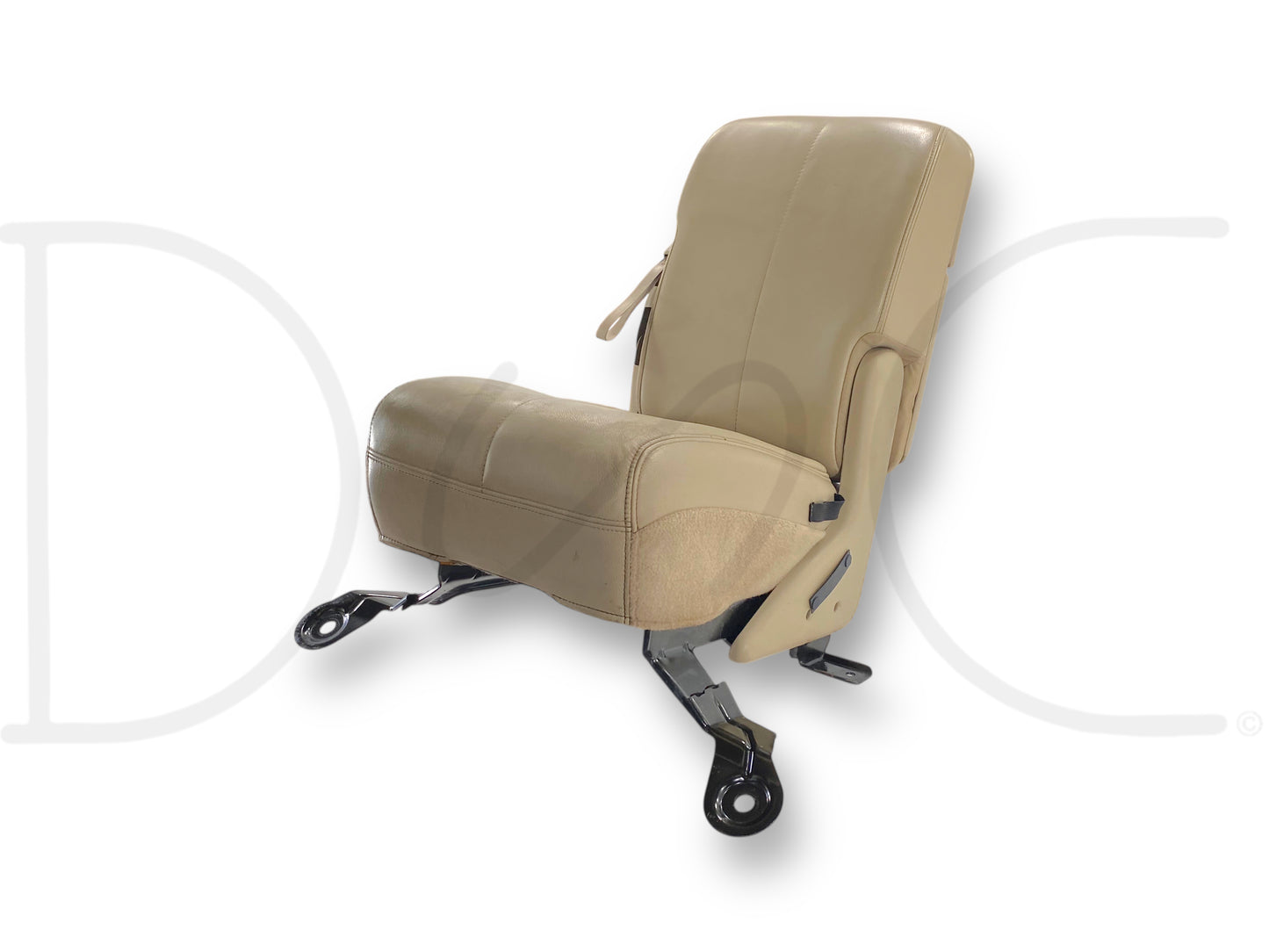 99-07 Ford F250 F350 Front Center Console Jump Seat Tan Leather OEM *Blem*