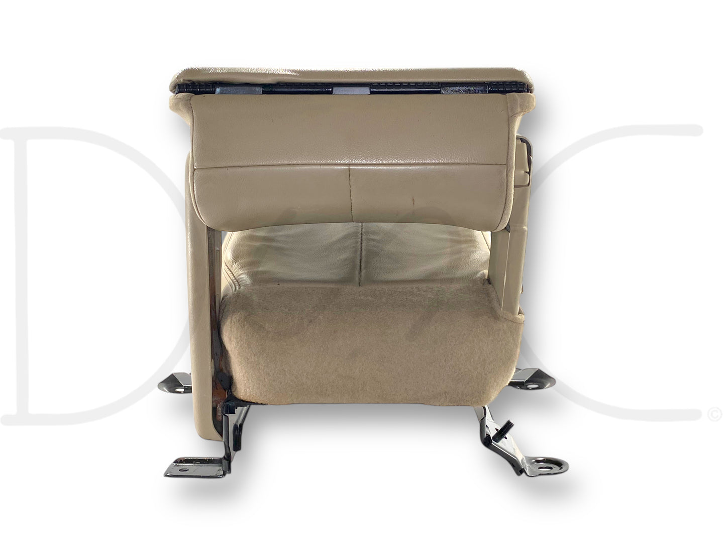 99-07 Ford F250 F350 Front Center Console Jump Seat Tan Leather OEM *Blem*