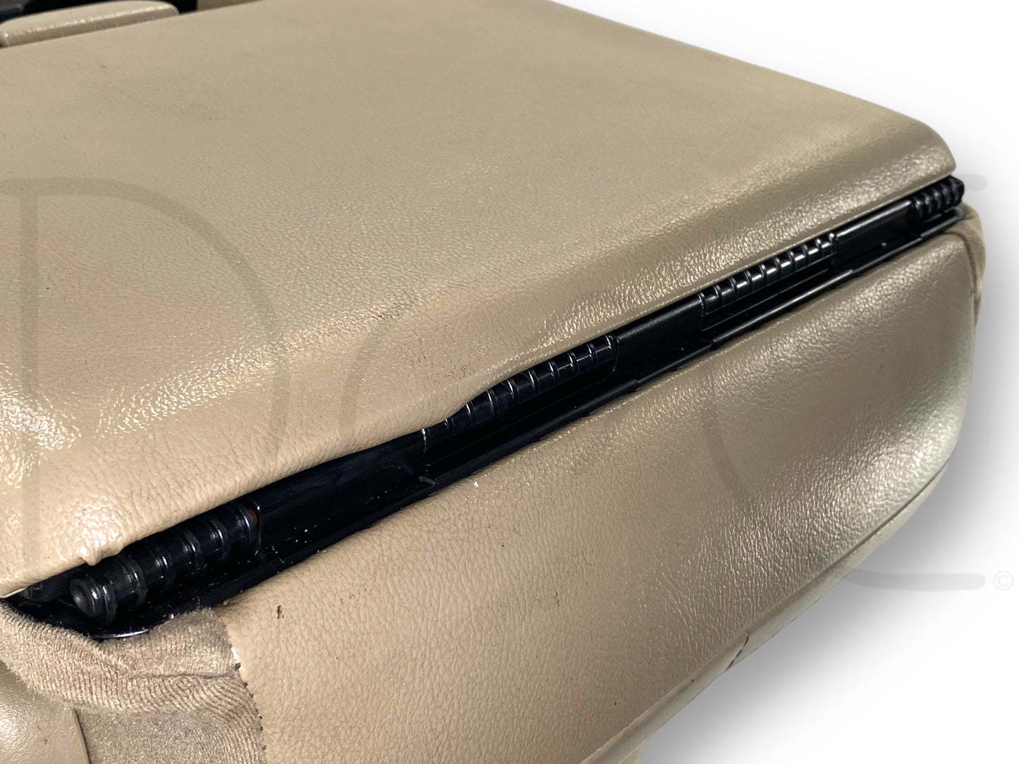 99-07 Ford F250 F350 Front Center Console Jump Seat Tan Leather OEM *Blem*