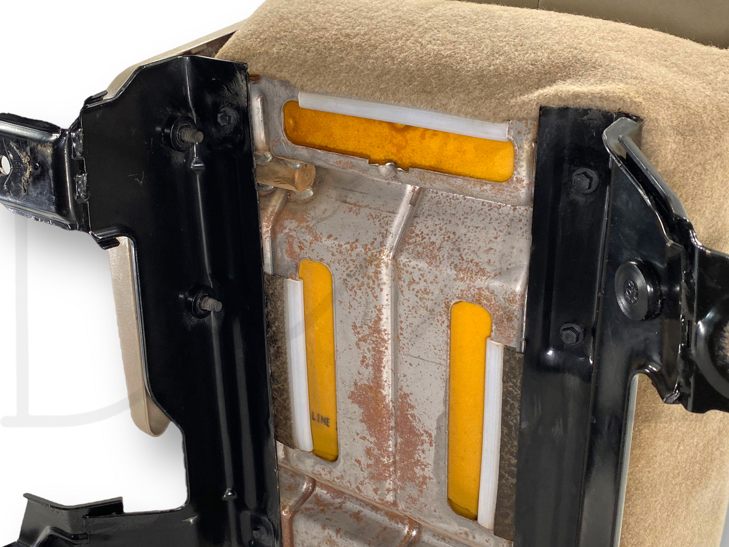 99-07 Ford F250 F350 Front Center Console Jump Seat Tan Leather OEM *Blem*