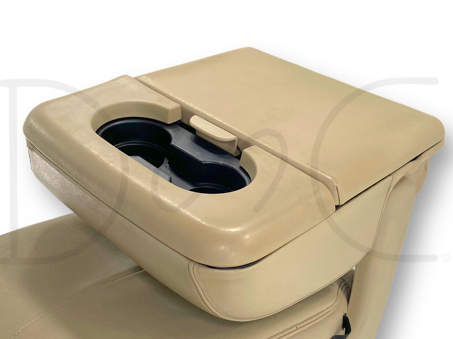 99-07 Ford F250 F350 Front Center Console Jump Seat Tan Leather OEM *Blem*