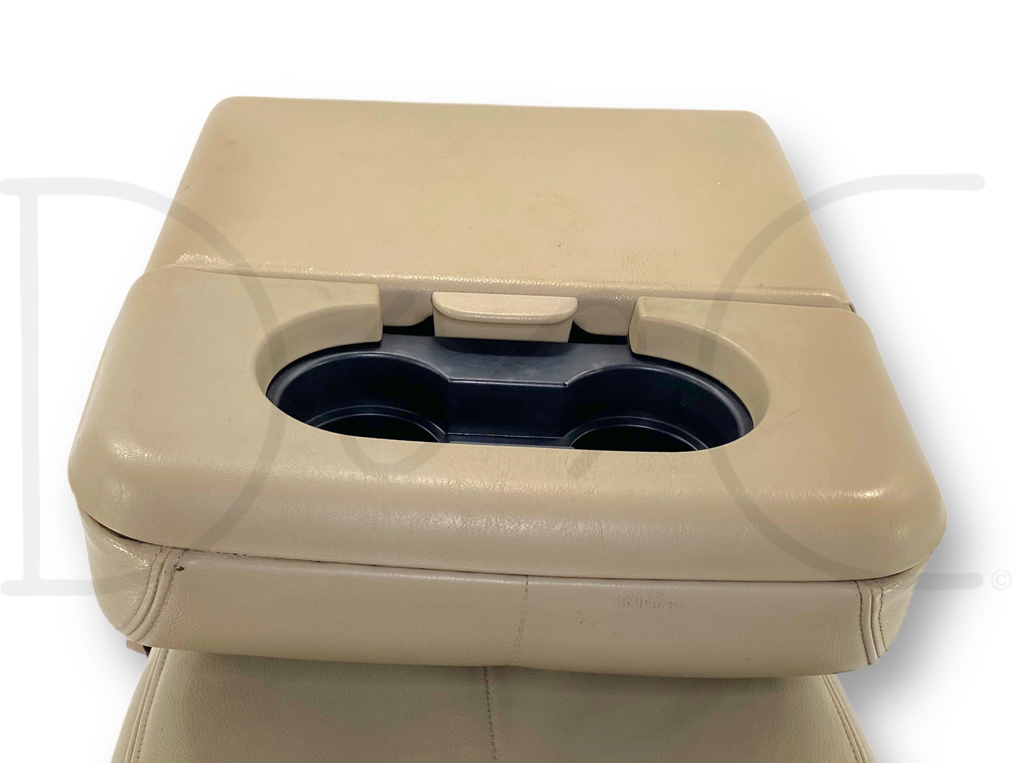 99-07 Ford F250 F350 Front Center Console Jump Seat Tan Leather OEM *Blem*