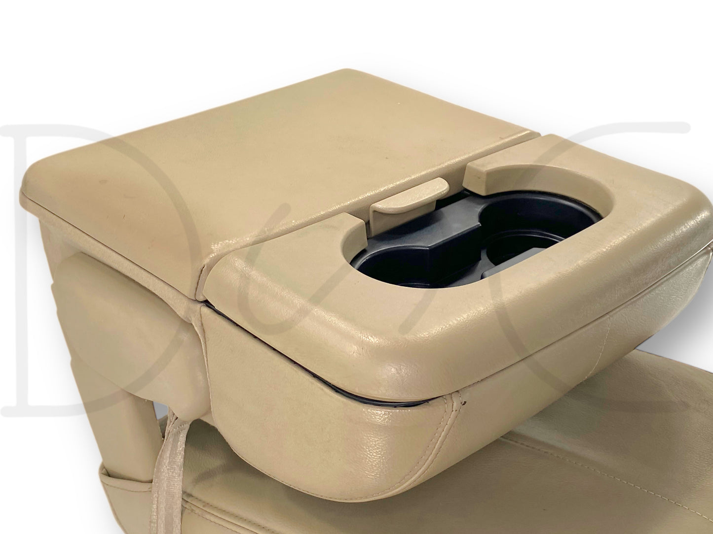 99-07 Ford F250 F350 Front Center Console Jump Seat Tan Leather OEM *Blem*