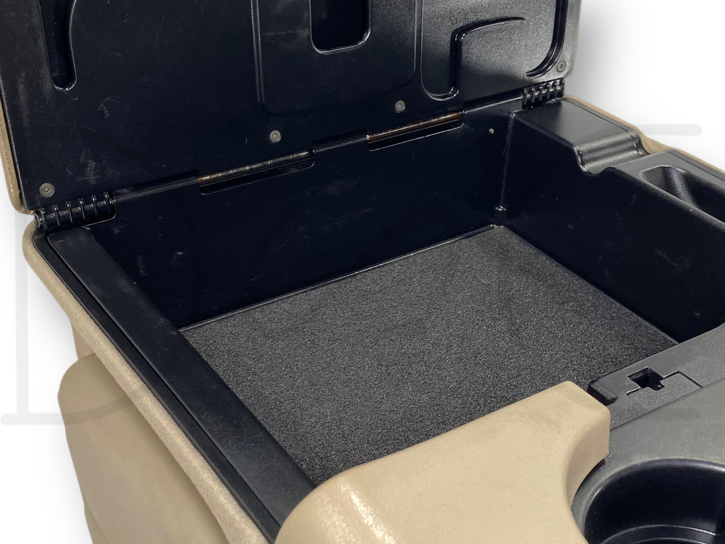 99-07 Ford F250 F350 Front Center Console Jump Seat Tan Leather OEM *Blem*