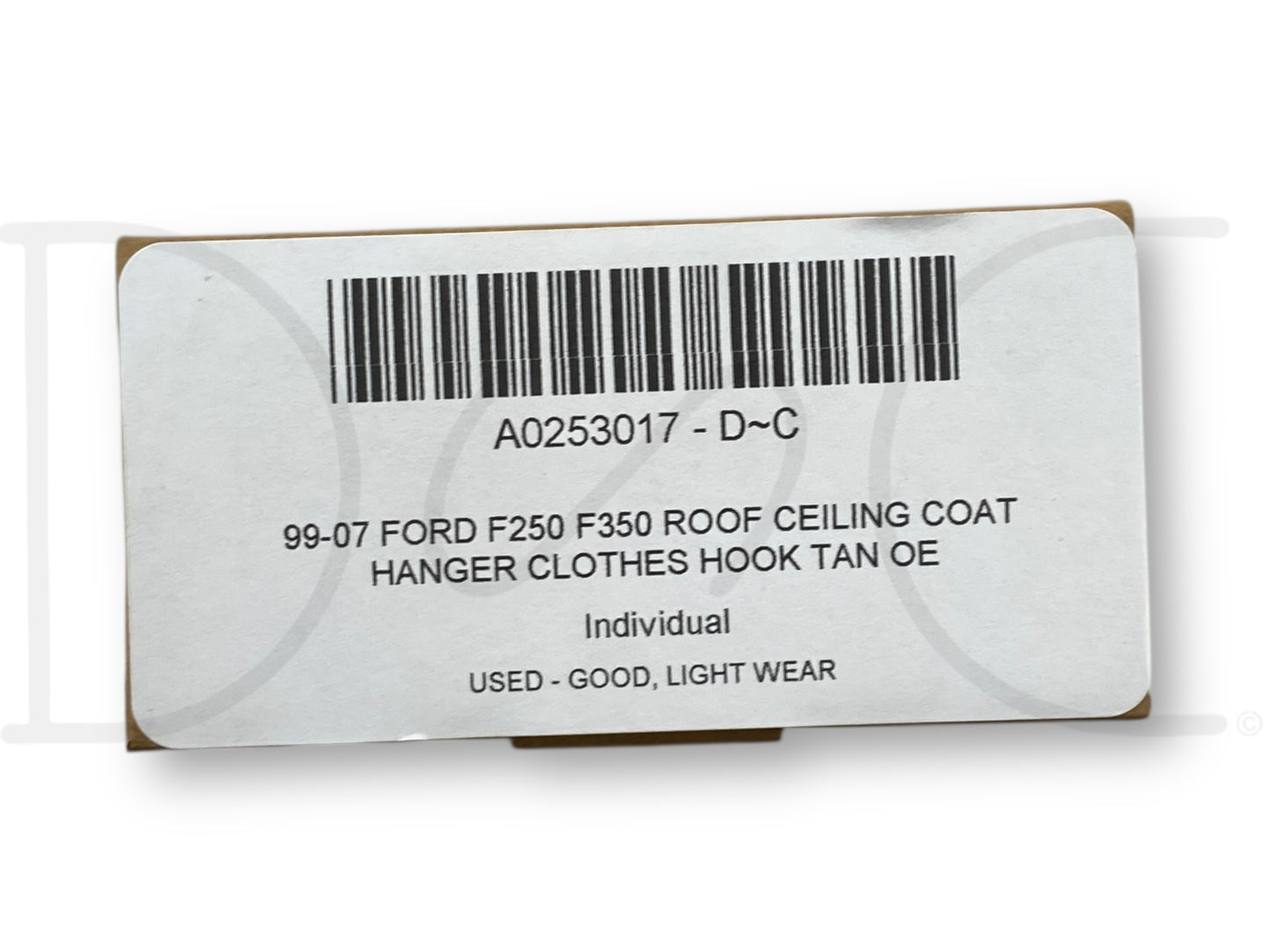 99-07 Ford F250 F350 Roof Ceiling Coat Hanger Clothes Hook Tan OE