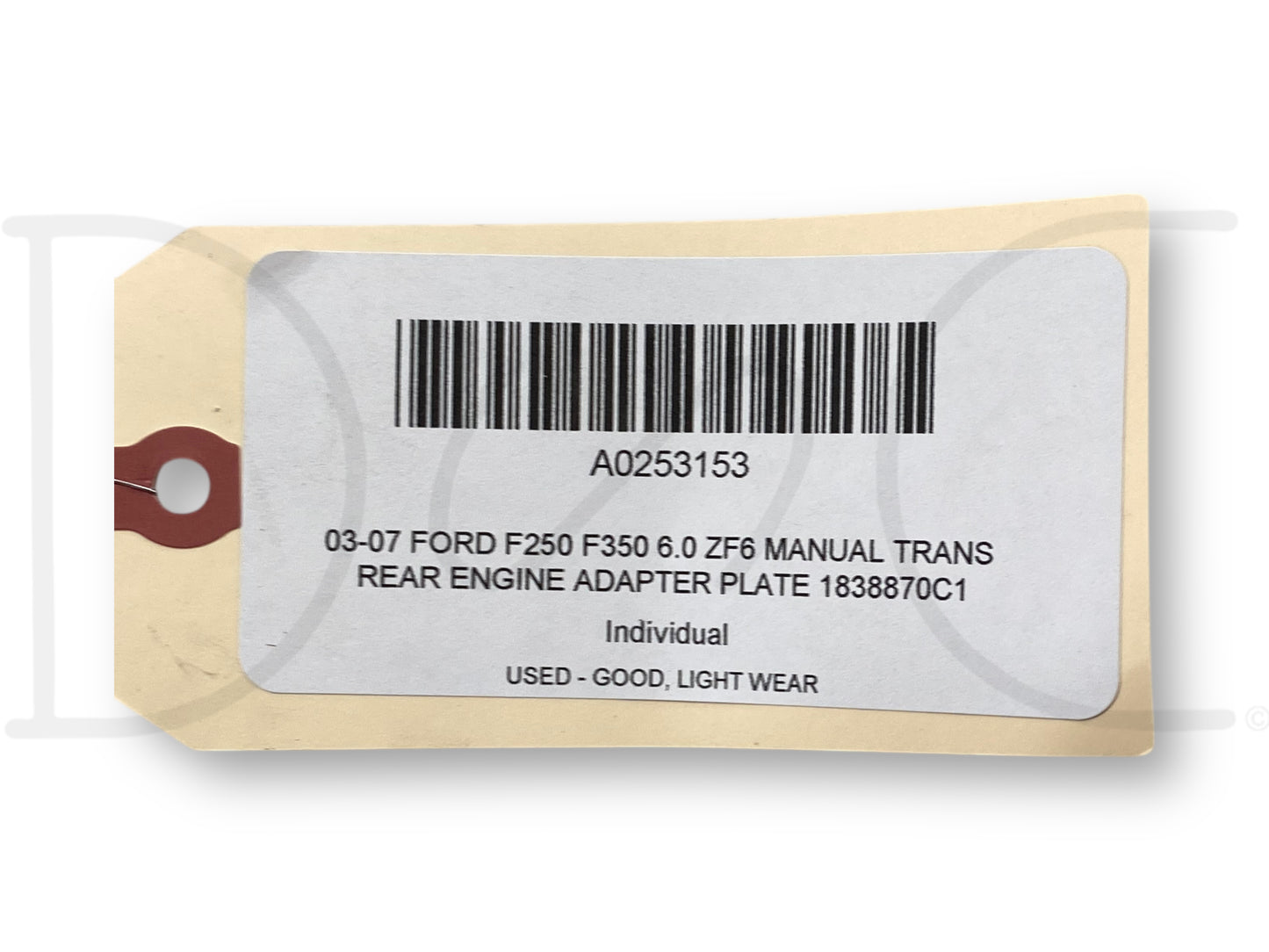 03-07 Ford F250 F350 6.0 ZF6 Manual Trans Rear Engine Adapter Plate 1838870C1